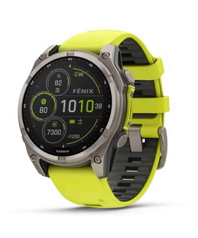 fenix 8 Sapphire Dual Power 47mm フラッグシップGPSウォッチ Amp Yellow 010-02906-51