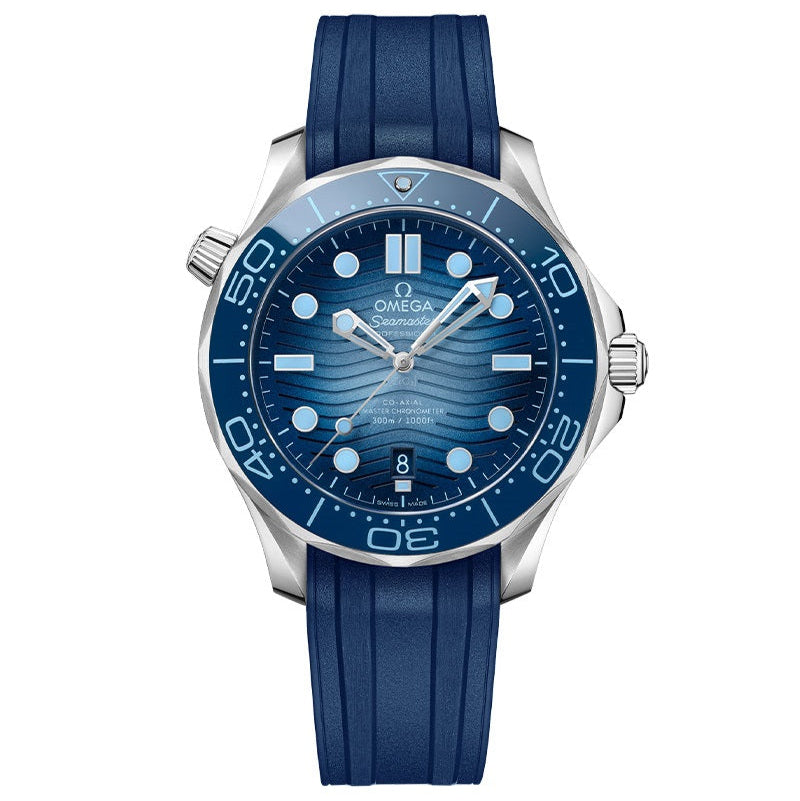 サマーブルー シーマスター ダイバー 300M ラバーストラップ マスター クロノメーター 42MM 210.32.42.20.03.002