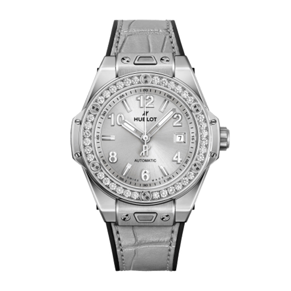 日本限定 ビッグ・バン ワンクリック モノクローム スチール ダイヤモンド 自動巻き 485.SX.4310.LR.1204.JPN