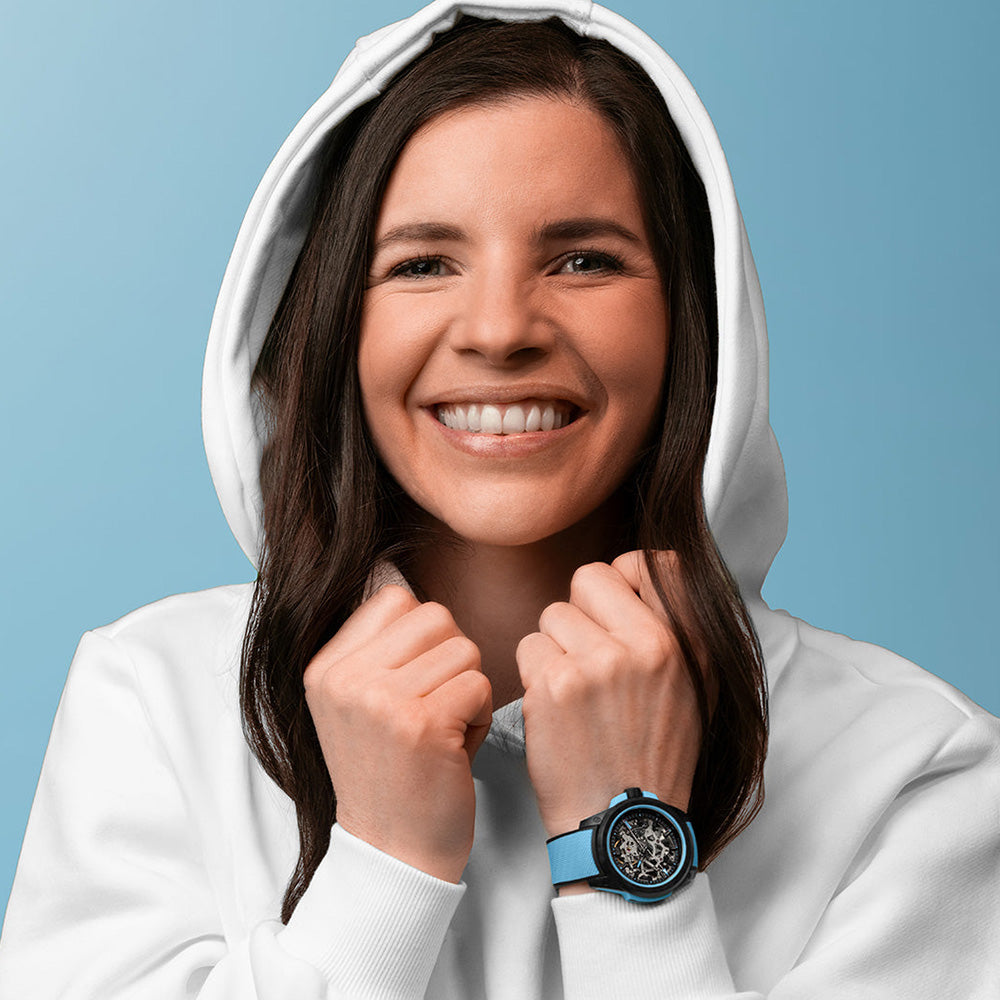 ワイルドワン スケルトン 自動巻き 39mm スカイブルー NNQ3001QBA1AS/B002/3W2ABR.18BQ