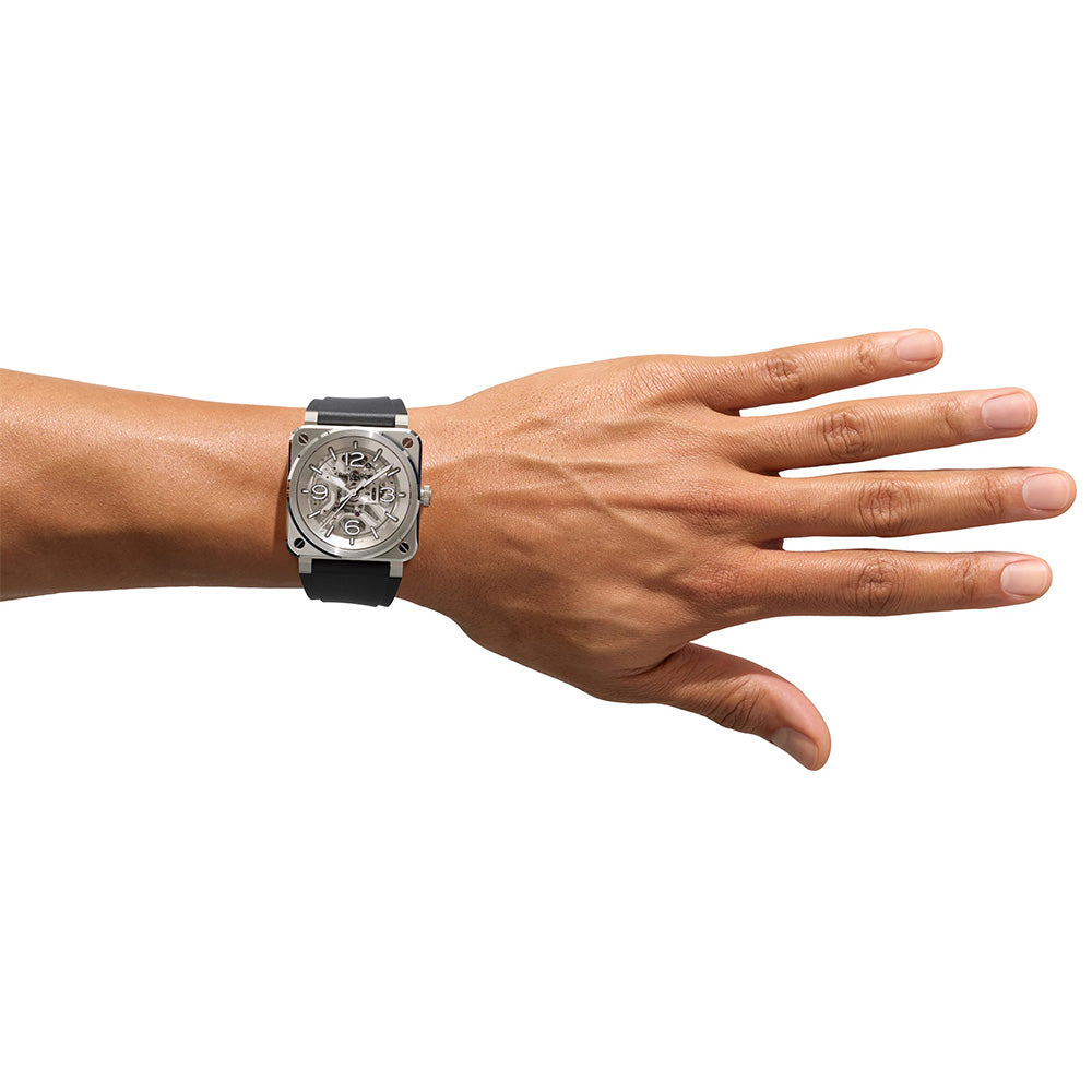 BR-03 SKELETON STEEL 自動巻き 41mm BR03A-BL-SKST/SRB