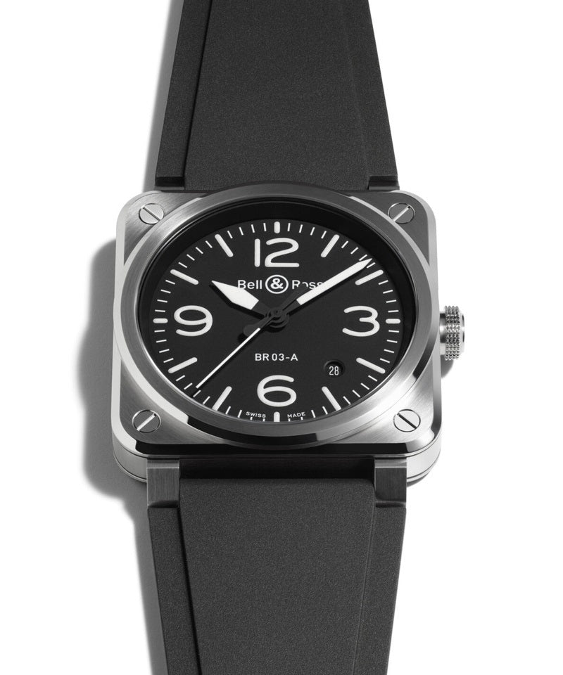 NEW BR 03 BLACK STEEL 自動巻き BR03A-BL-ST/SRB