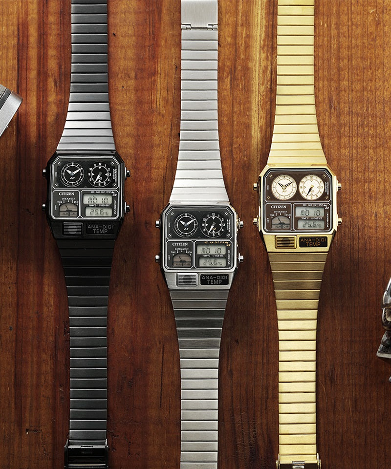 レコードレーベル アナデジテンプ クオーツ JG2105-93E シチズン