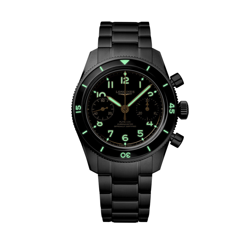 ロンジン スピリット パイロット フライバック 手巻き 39.5mm L3.721.4.53.6