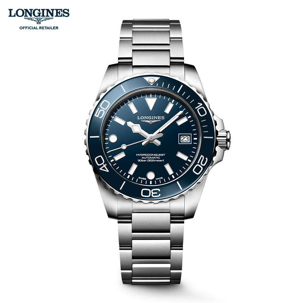 ロンジン ハイドロコンクエスト 39mm 自動巻 L3.779.4.96.6 – THREEC WEB