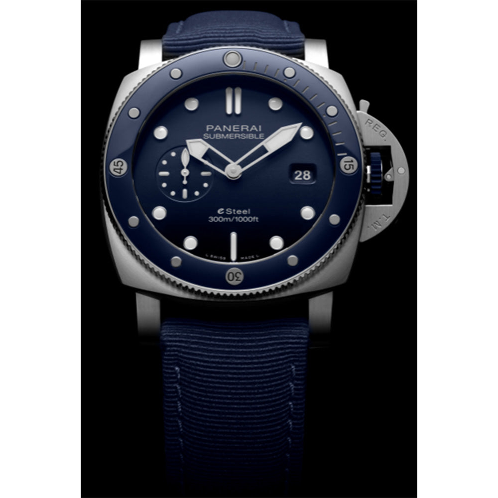 サブマーシブル クアランタクアトロ ブルー プロフォンド 自動巻き 44mm PAM01289