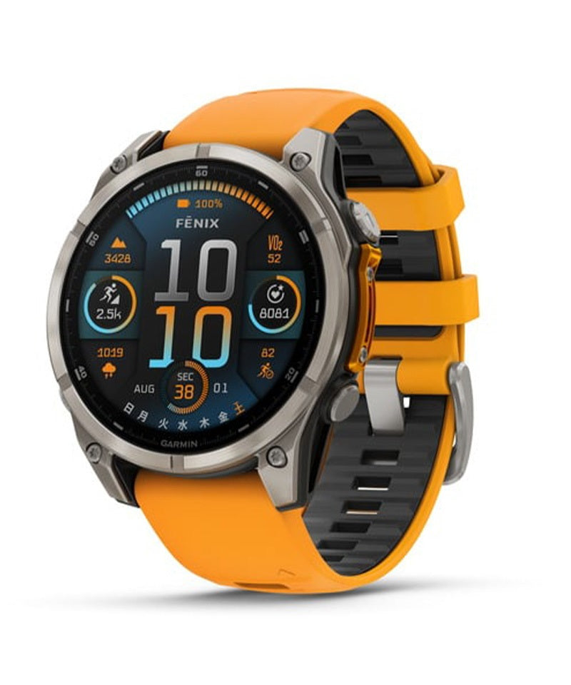 fenix 8 Sapphire AMOLED 47mm フラッグシップGPSウォッチ Spark Orange / Graphite 010-02904-17 ガーミン