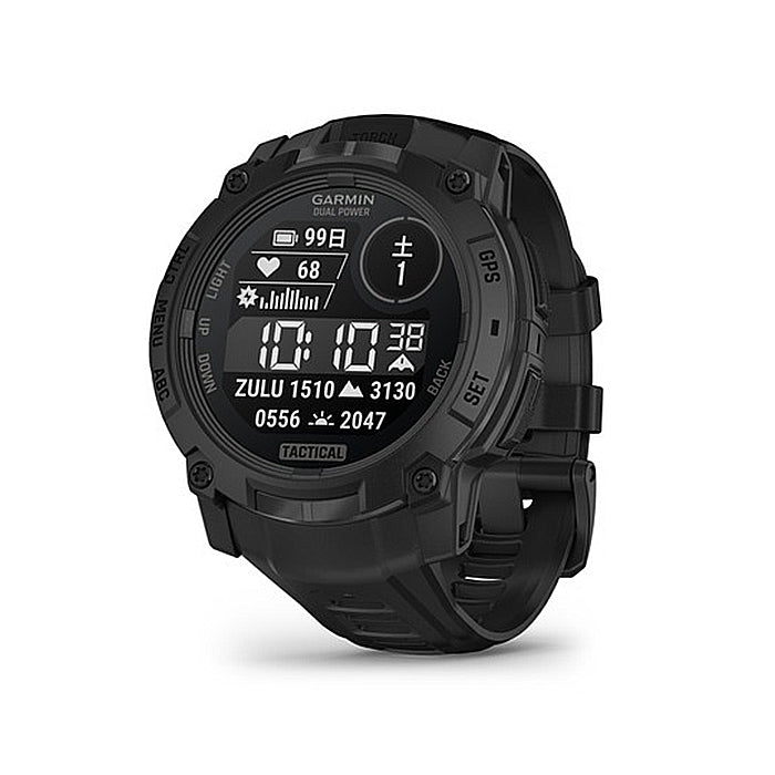 Instinct 3 Dual Power Tactical タフネスGPSウォッチ 50mm Black  010-02935-80