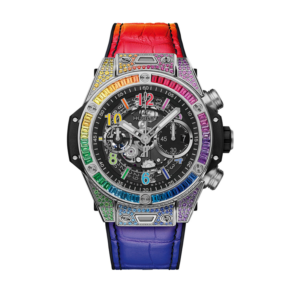 ビッグ・バン ウニコ チタニウム レインボー 自動巻き 421.NX.1117.LR.0999