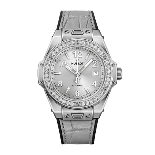 日本限定 ビッグ・バン ワンクリック モノクローム スチール ダイヤモンド 自動巻き 485.SX.4310.LR.1204.JPN