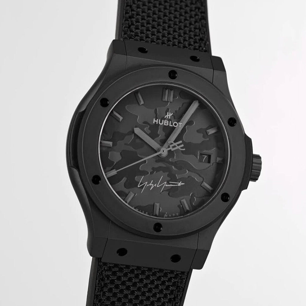 クラシック・フュージョン ヨウジヤマモト オールブラック カモ 自動巻き 42MM 542.CI.6670.NR.YOY