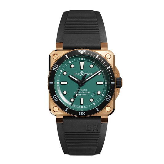 世界限定999本 BR 03-92 DIVER BLACK & GREEN BRONZE 自動巻き BR0392-D-LT-BR/SRB ベル&ロス