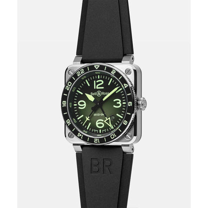 世界限定 500 本 BR-03 GMT Green Lum 自動巻き BR0393-GN-ST/SRB