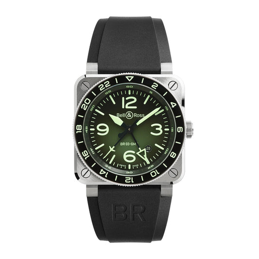 世界限定500本 BR-03 GMT Green Lum 42mm 自動巻き BR0393-GN-ST/SRB