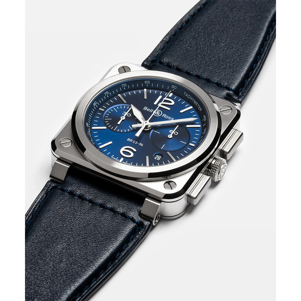BR-03 Chrono Blue Steel 自動巻き BR0394-BLU-ST/SCA
