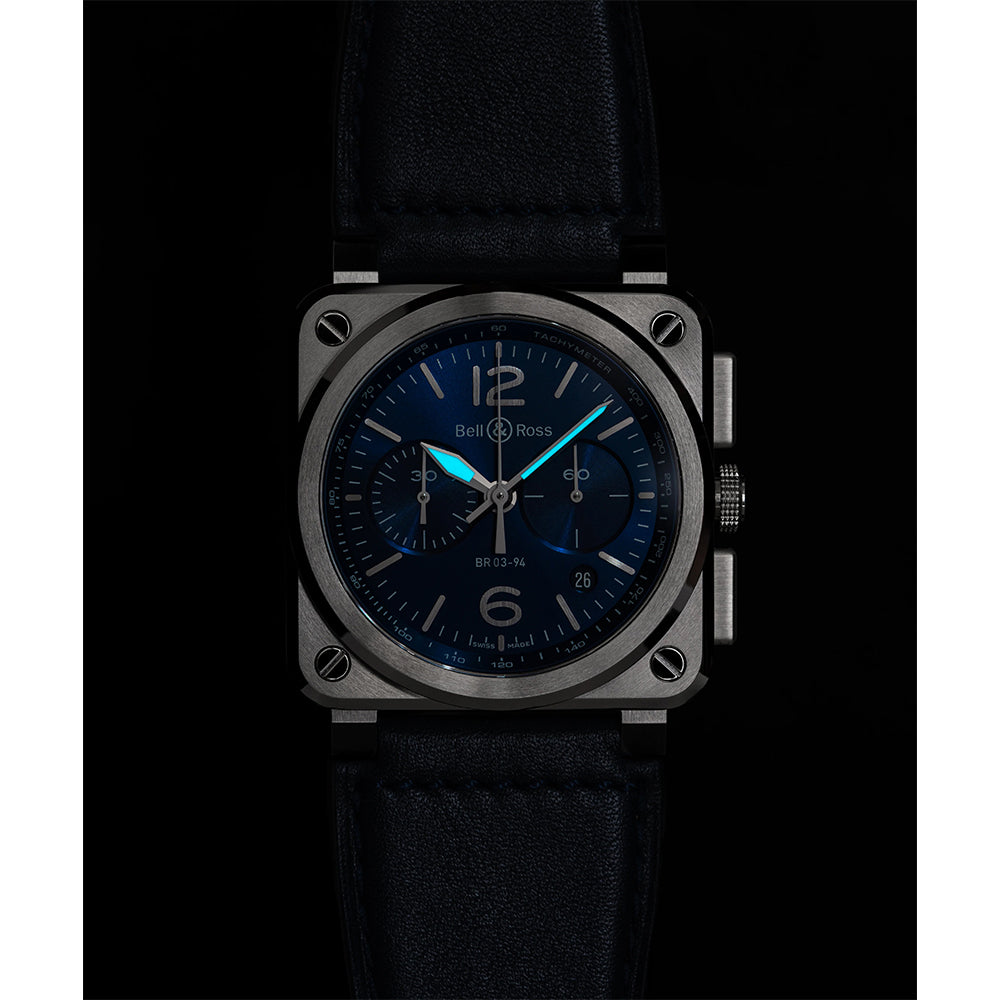 BR-03 Chrono Blue Steel 自動巻き BR0394-BLU-ST/SCA