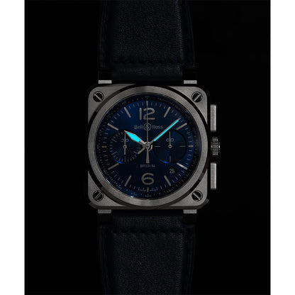 BR-03 Chrono Blue Steel 自動巻き BR0394-BLU-ST/SCA
