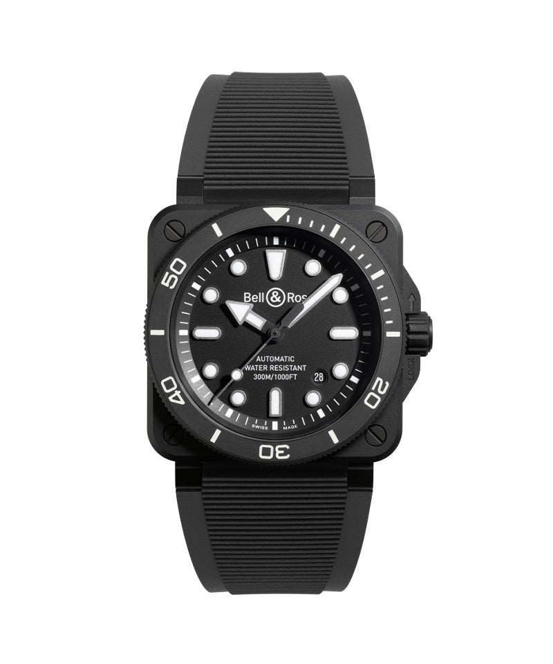 BR 03 DIVER BLACK MATTE CERAMIC 自動巻き BR03A-D-BL-CE/SRB BR03A-D-BL-CE-SRB ベルアンドロス