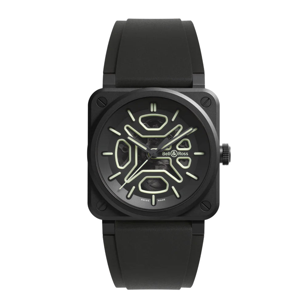 世界限定250本 BR-03 Skeleton Lum Ceramic 自動巻き 41mm BR03A-LM-SKCE/SRB