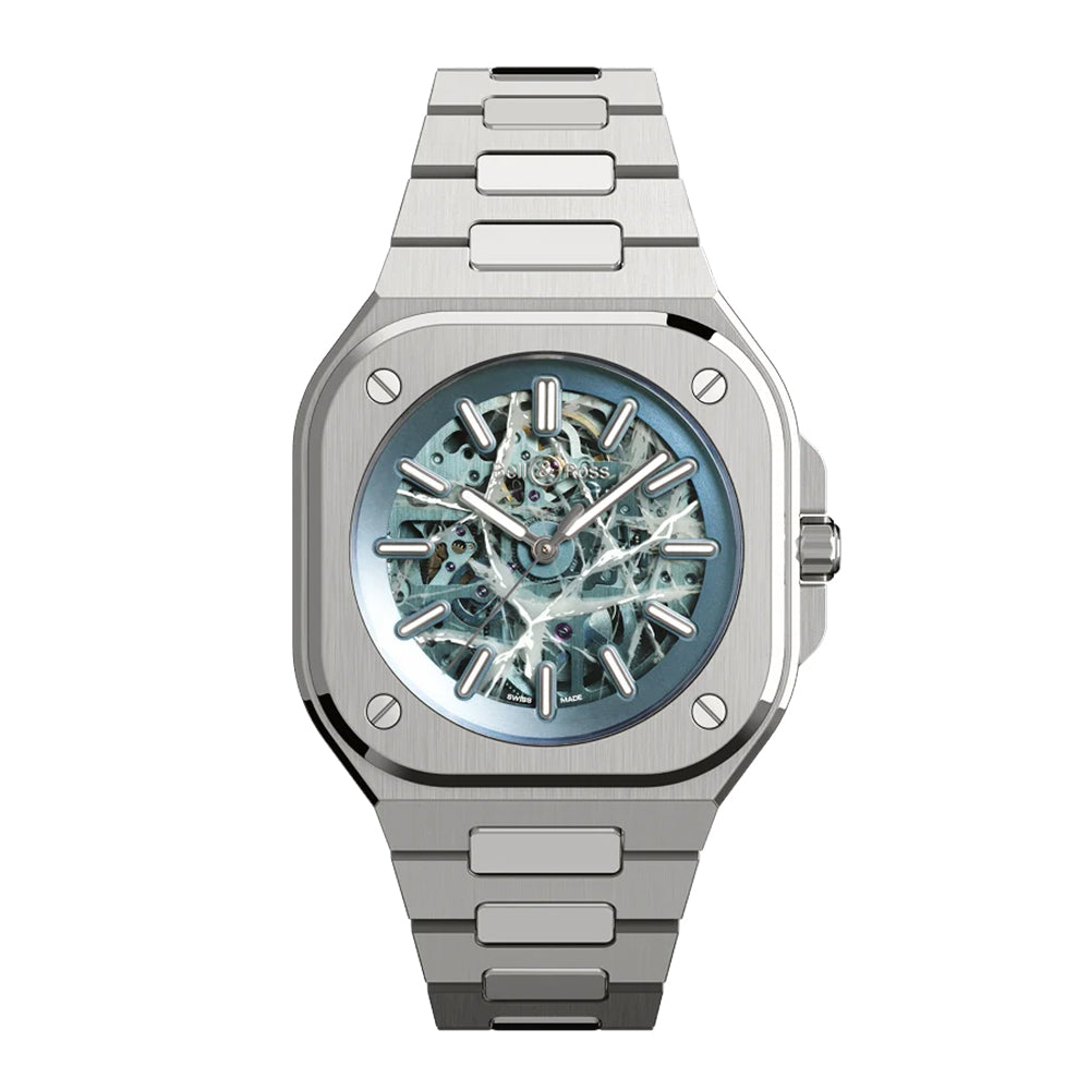 世界限定 250 本 BR-05 Skeleton Arctic Blue 自動巻き BR05A-AB-SKST/SST