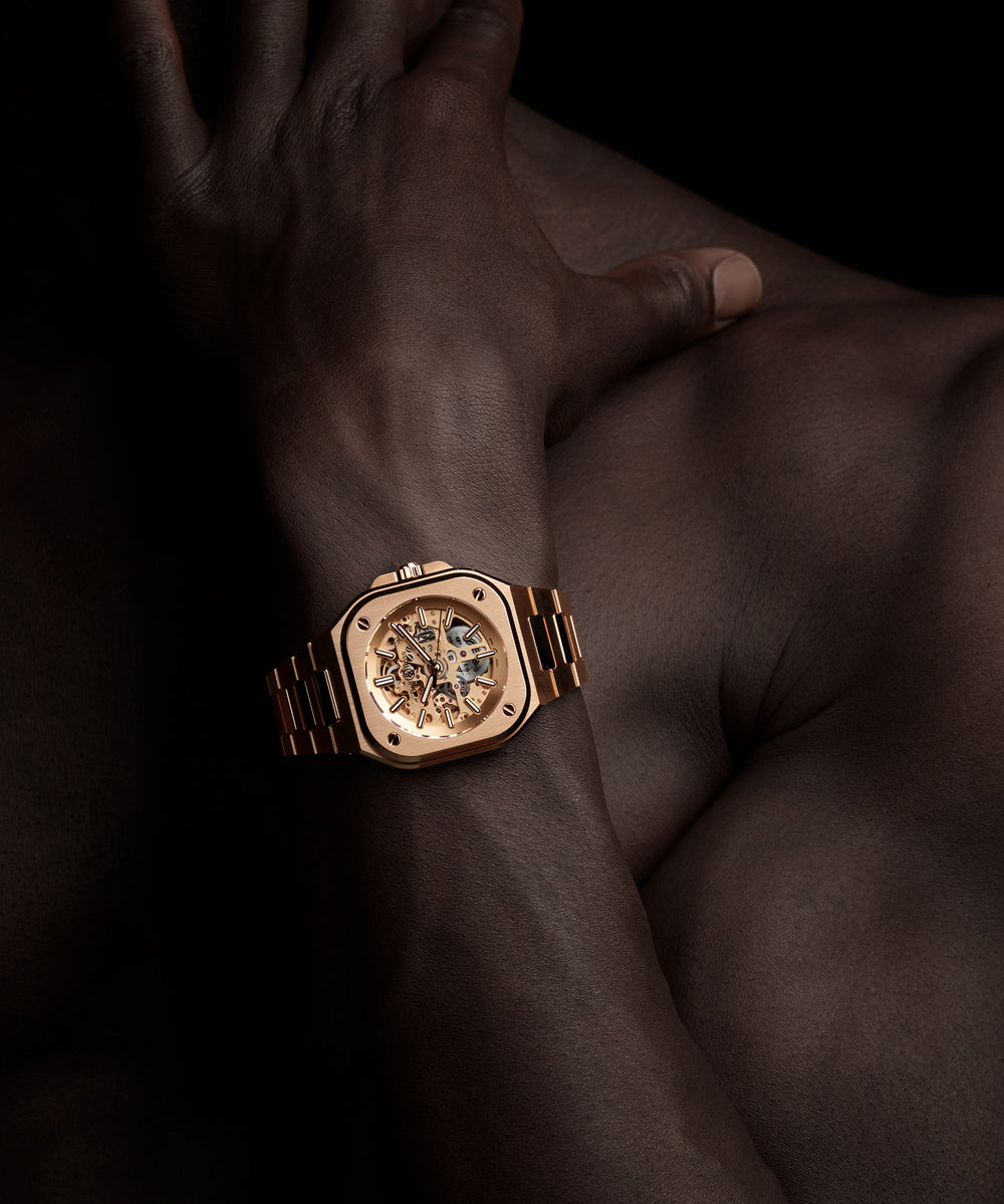 ベル＆ロス 世界限定99本 BR-05 SKELETON GOLD 自動巻き 40mm BR05A-PG