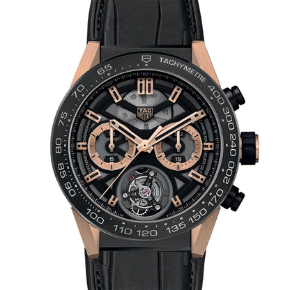 カレラ トゥールビヨン クロノグラフ 自動巻 45mm CAR5A5U.FC6377