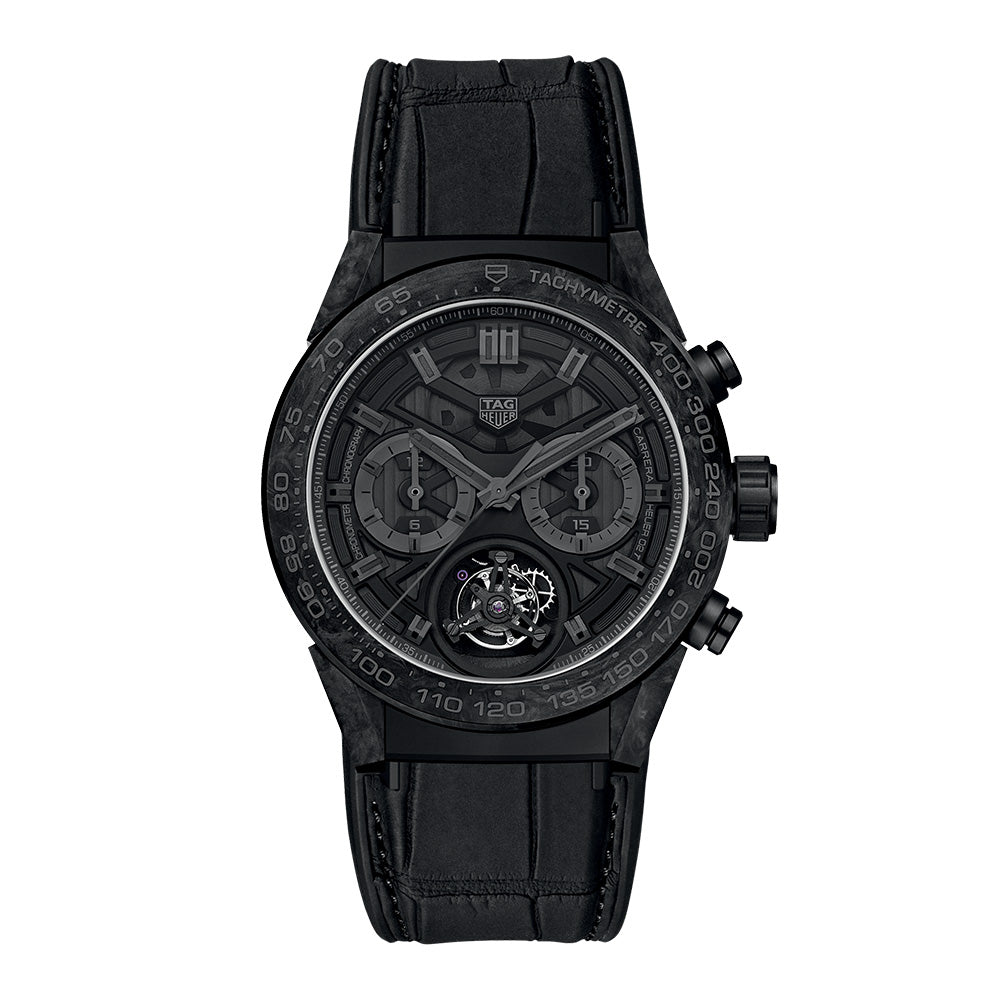 カレラ トゥールビヨン クロノグラフ 自動巻 45ｍｍ CAR5A8P.FC6415