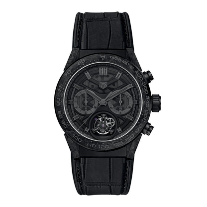 カレラ トゥールビヨン クロノグラフ 自動巻 45ｍｍ CAR5A8P.FC6415