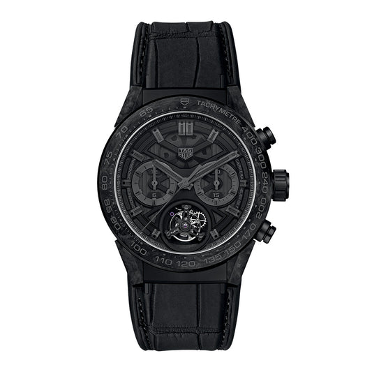 カレラ トゥールビヨン クロノグラフ 自動巻 45ｍｍ CAR5A8P.FC6415