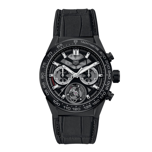 カレラ トゥールビヨン クロノグラフ 自動巻 45ｍｍ CAR5A90.FC6415