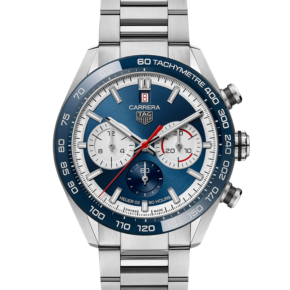 カレラ タグ・ホイヤー カレラ 160周年シルバーダイヤル リミテッドエディション クロノグラフ 自動巻 44ｍｍ CBN2A1E.BA0643