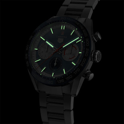 カレラ タグ・ホイヤー カレラ 160周年シルバーダイヤル リミテッドエディション クロノグラフ 自動巻 44ｍｍ CBN2A1E.BA0643