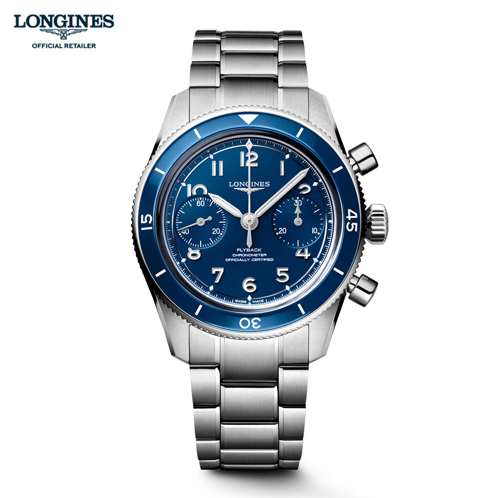 ロンジン スピリット パイロット フライバック 手巻き 39.5mm L3.721.4.93.6