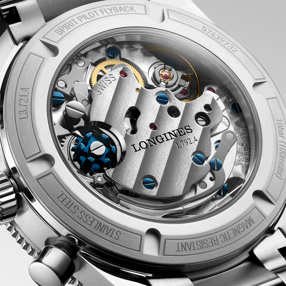 ロンジン スピリット パイロット フライバック 手巻き 39.5mm L3.721.4.93.6