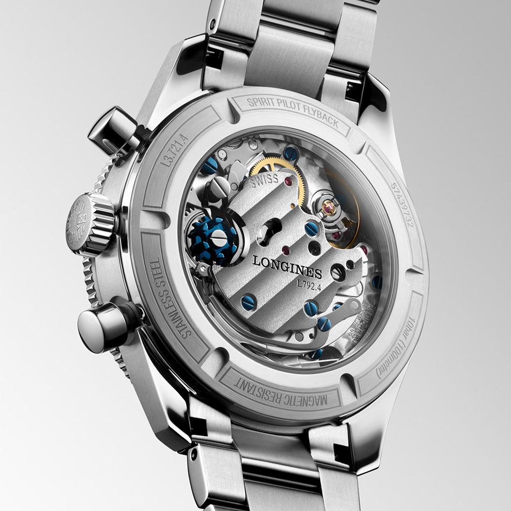 ロンジン スピリット パイロット フライバック 手巻き 39.5mm L3.721.4.93.6