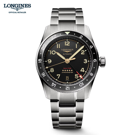 ロンジン スピリット ZULU TIME チタニウム 自動巻 39ｍｍ L3.802.1.53.6