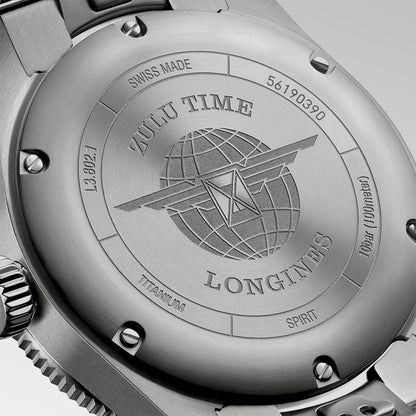 ロンジン スピリット ZULU TIME チタニウム 自動巻 39ｍｍ L3.802.1.53.6