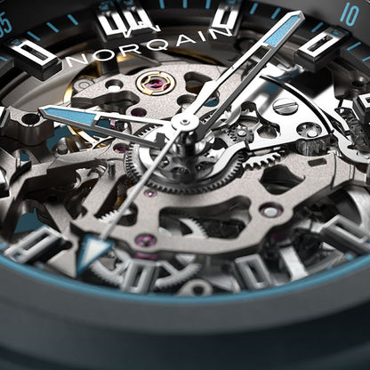 ワイルドワン スケルトン 自動巻き  39mm スカイブルー NNQ3001QBA1AS/B002/3W2ABR.18BQ