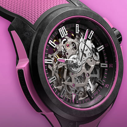 ワイルドワン スケルトン 自動巻き  39mm ハイパーピンク NNQ3001QBPI1AS/B003/3W2PIBR