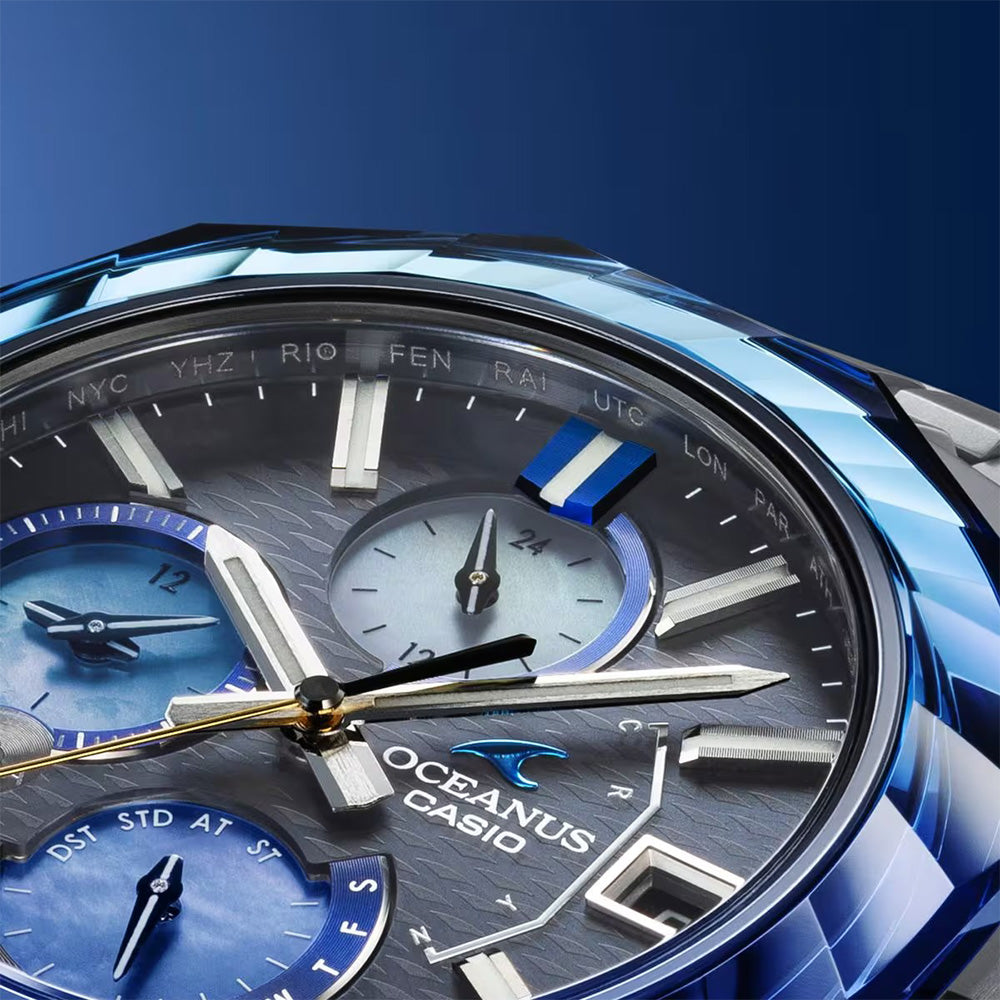 Indigo Ocean-阿波藍- 世界限定700本 シリアルナンバー入り Manta S6000 Series 電波ソーラー OCW-S6000AP-1AJR