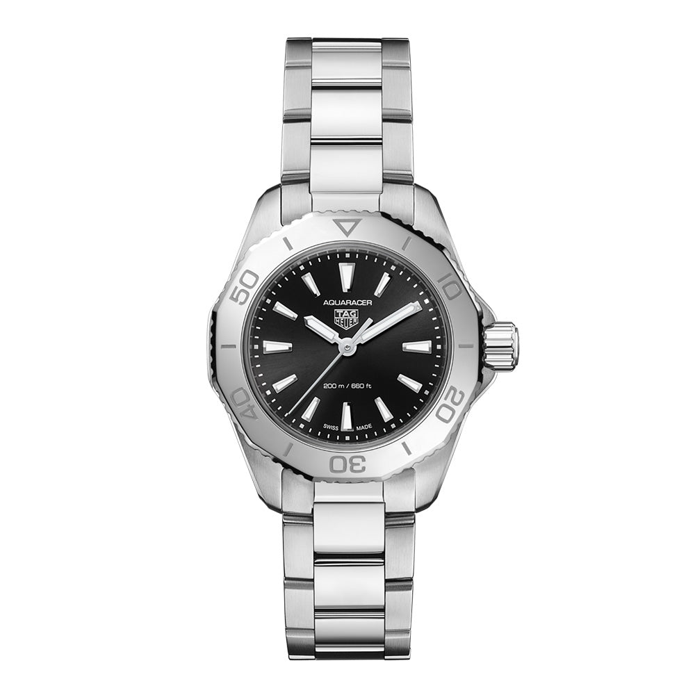 タグ・ホイヤー TAG HEUER アクアレーサー プロフェッショナル200 WBP1410.BA0622 ブラック ステンレススチール クオーツ レディース 腕時計 タグ・ホイヤー アクアレーサー プロフェッショナル200 クォーツ 30mm