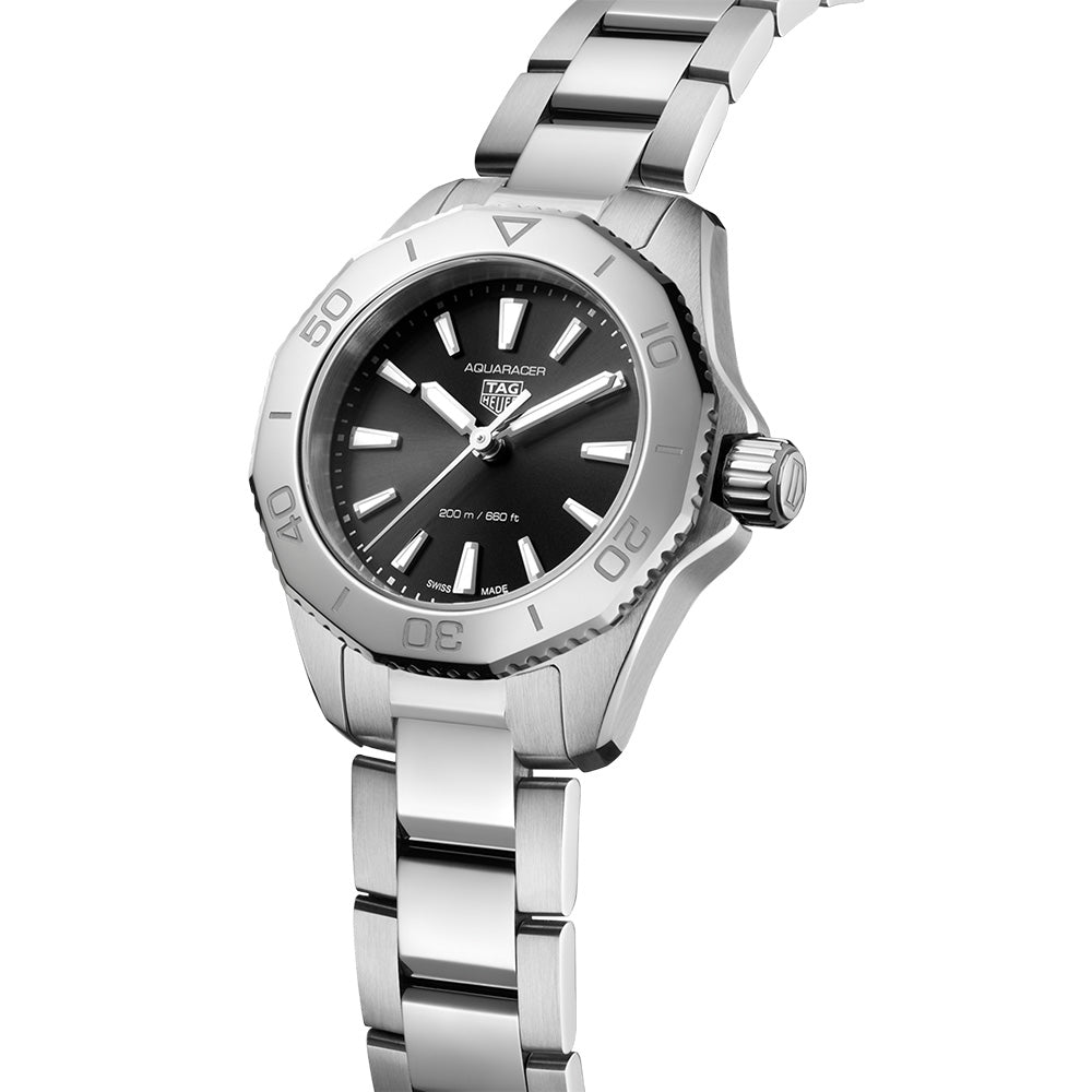 タグ・ホイヤー TAG HEUER アクアレーサー プロフェッショナル200 WBP1410.BA0622 ブラック ステンレススチール クオーツ レディース 腕時計 タグ・ホイヤー アクアレーサー プロフェッショナル200 クォーツ 30mm