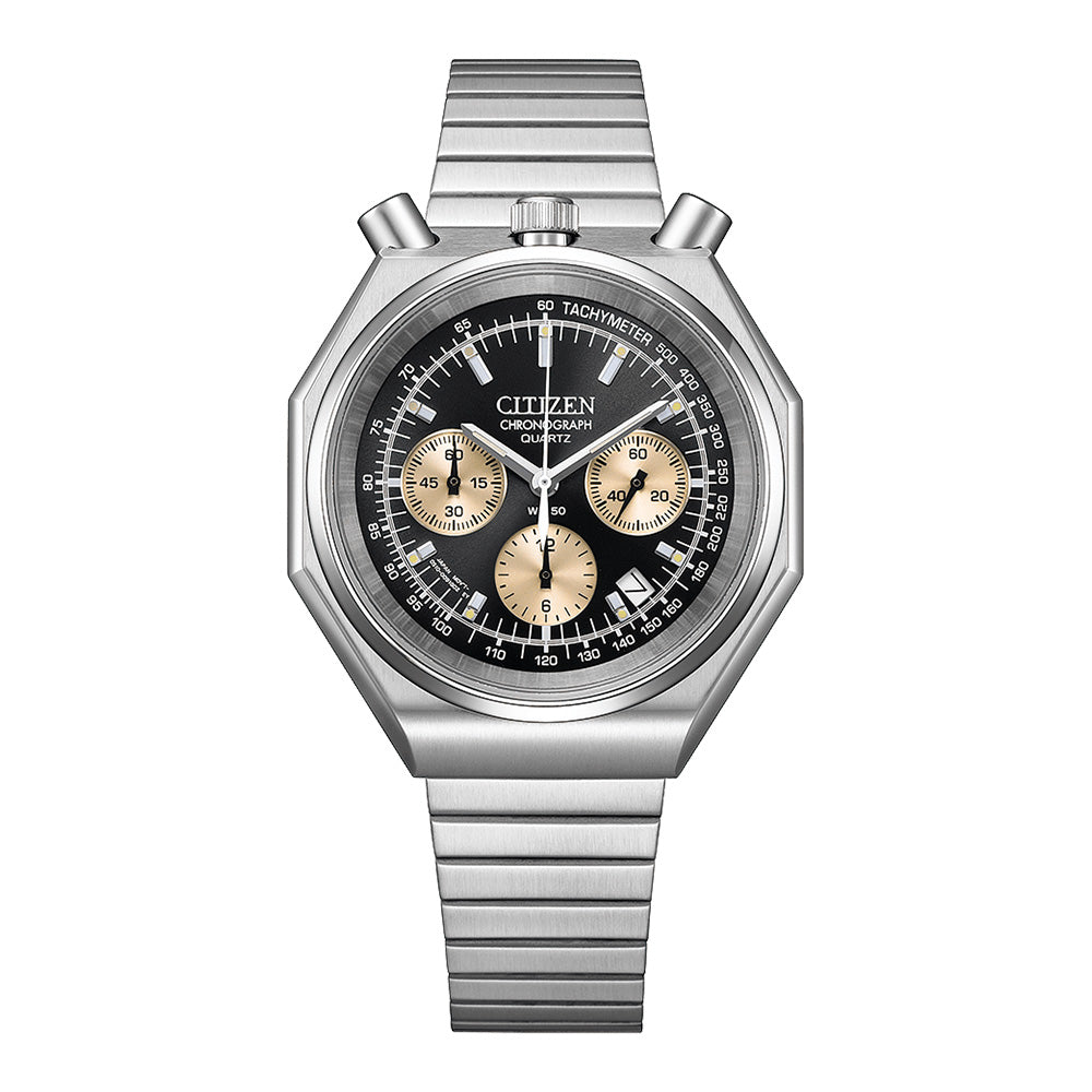 世界限定1,600本 レコードレーベル ツノクロノ クオーツ AN3700-54E シチズン