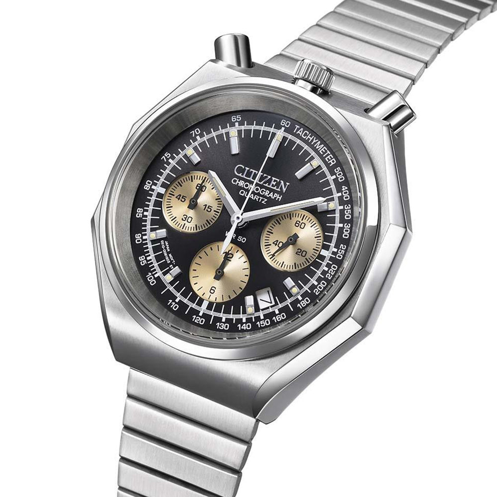 世界限定1,600本 レコードレーベル ツノクロノ クオーツ AN3700-54E シチズン