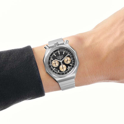 世界限定1,600本 レコードレーベル ツノクロノ クオーツ AN3700-54E シチズン