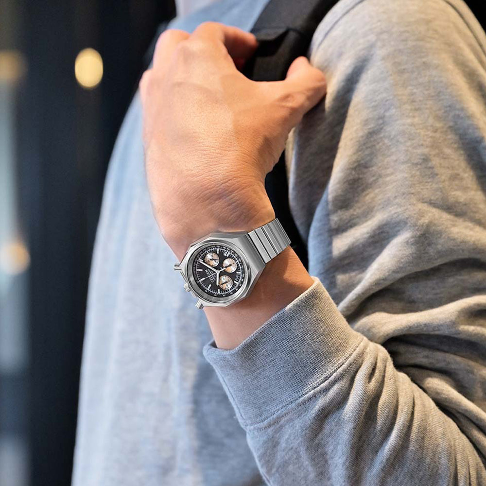 世界限定1,600本 レコードレーベル ツノクロノ クオーツ AN3700-54E シチズン