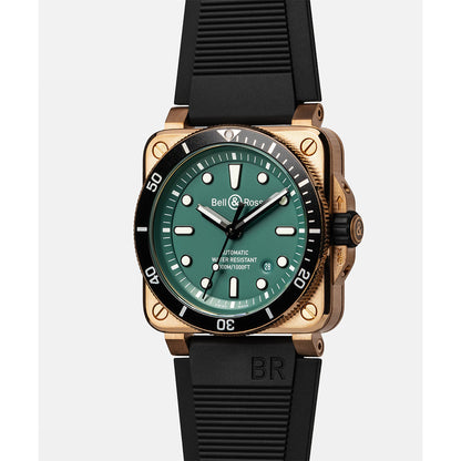 世界限定999本 BR 03-92 DIVER BLACK & GREEN BRONZE 自動巻き BR0392-D-LT-BR/SRB ベル&ロス