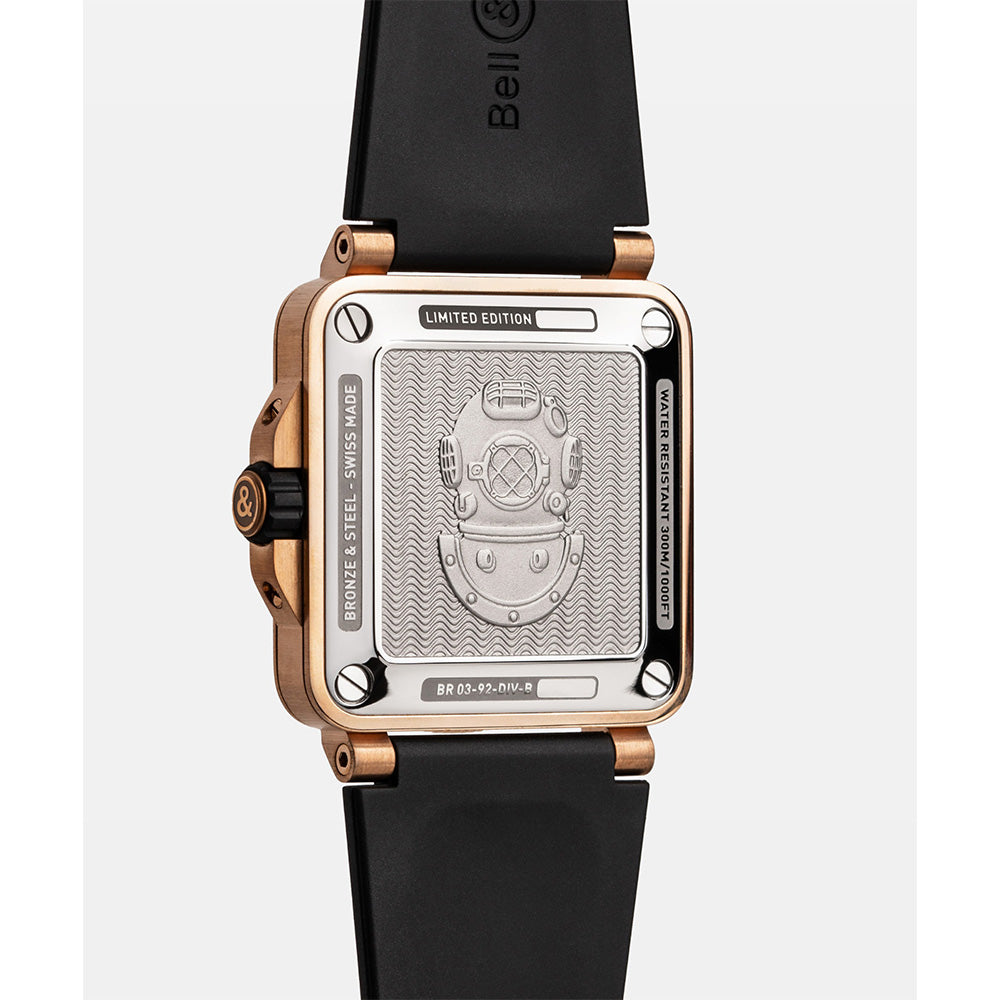 世界限定999本 BR 03-92 DIVER BLACK & GREEN BRONZE 自動巻き BR0392-D-LT-BR/SRB ベル&ロス