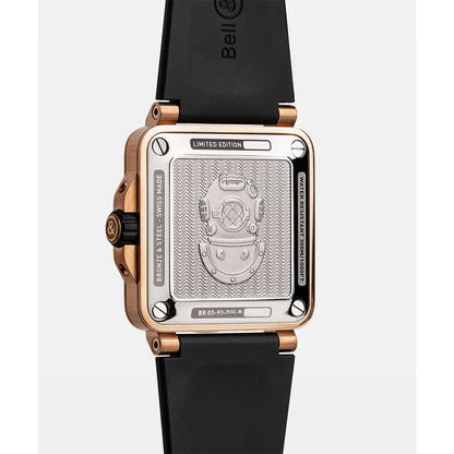 世界限定999本 BR 03-92 DIVER BLACK & GREEN BRONZE 自動巻き BR0392-D-LT-BR/SRB ベル&ロス