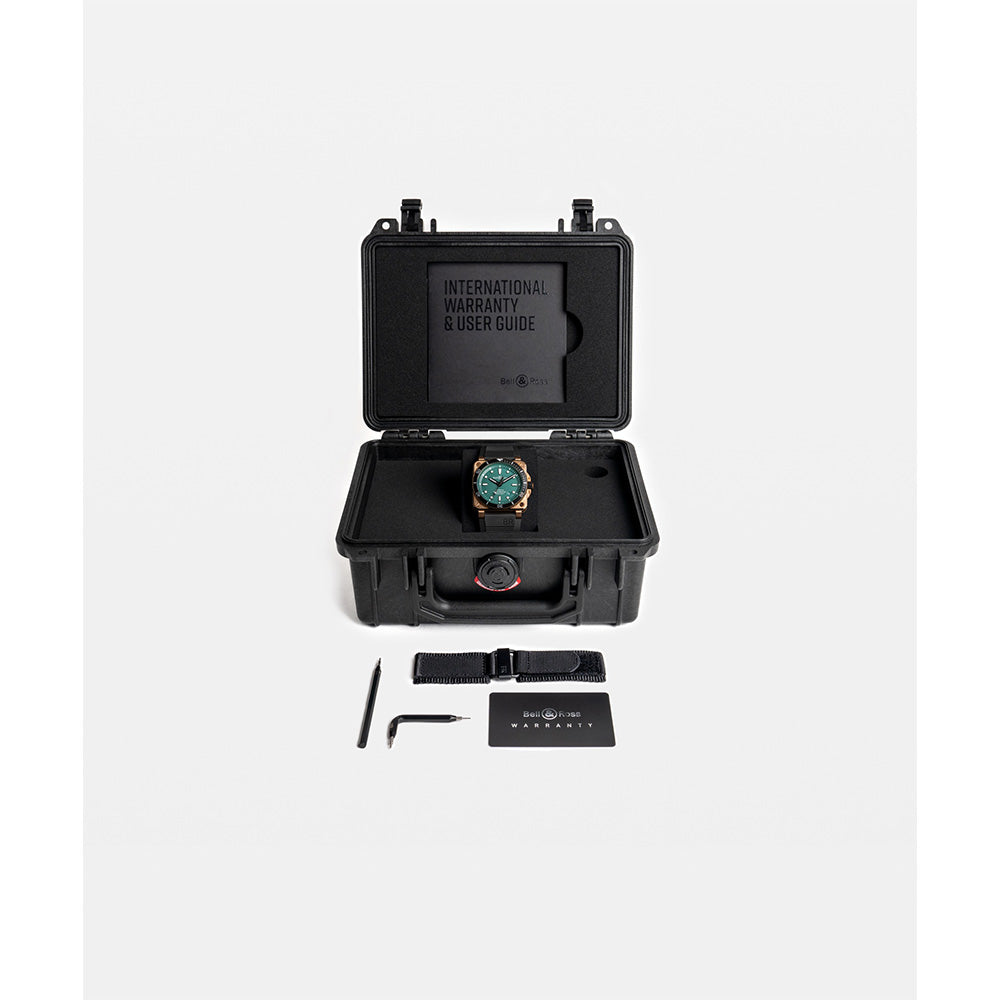 世界限定999本 BR 03-92 DIVER BLACK & GREEN BRONZE 自動巻き BR0392-D-LT-BR/SRB ベル&ロス